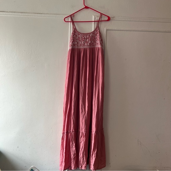 Sim & Sam pink Boho Maxi Rayon Dress Size Small - Picture 11 of 12